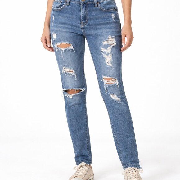 WAX JEAN Denim - ⭐ WAX Jeans Women’s Distressed Skinny Jeans Size 7/28 Medium Wash Denim